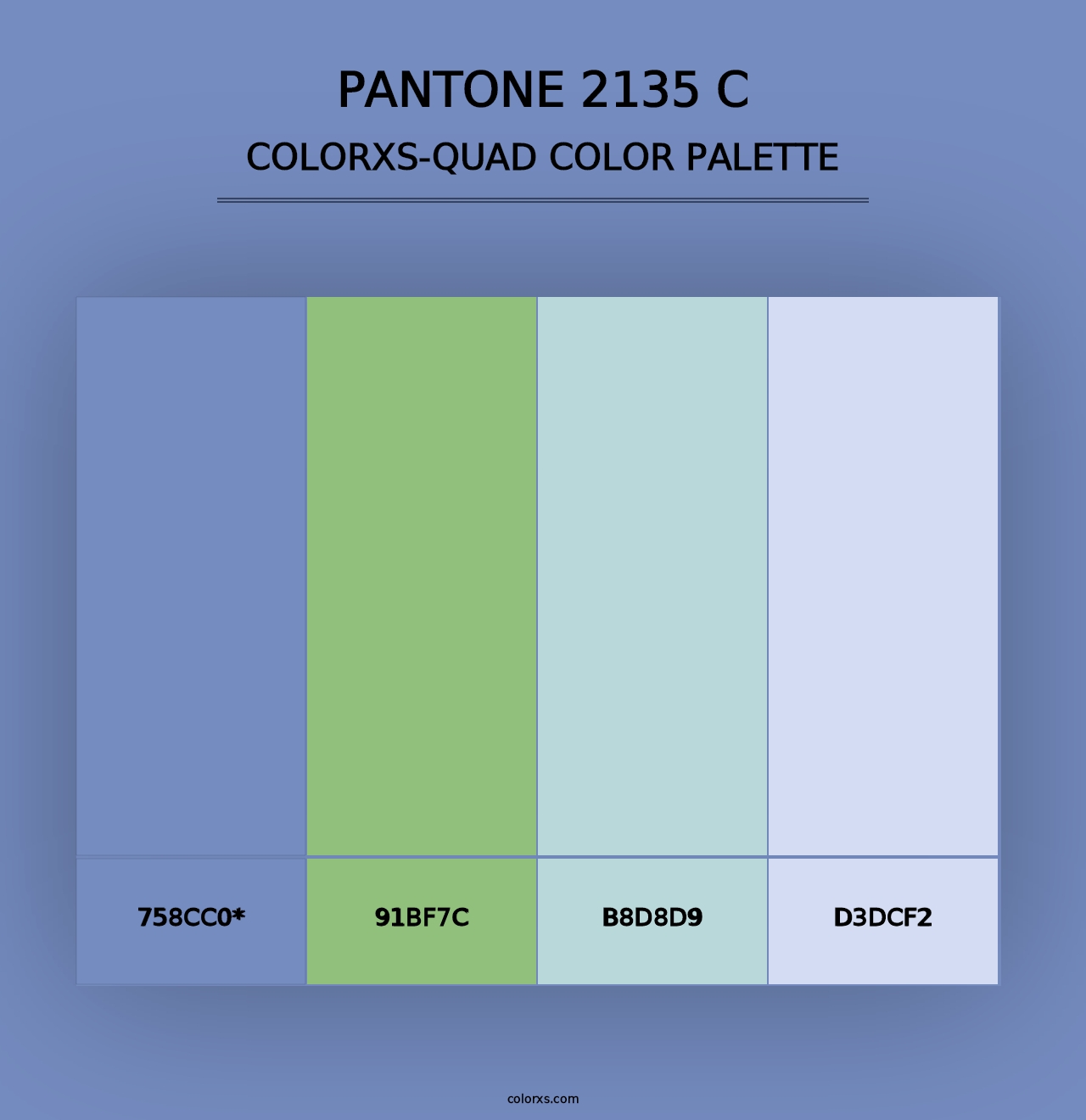 PANTONE 2135 C - Colorxs Quad Palette