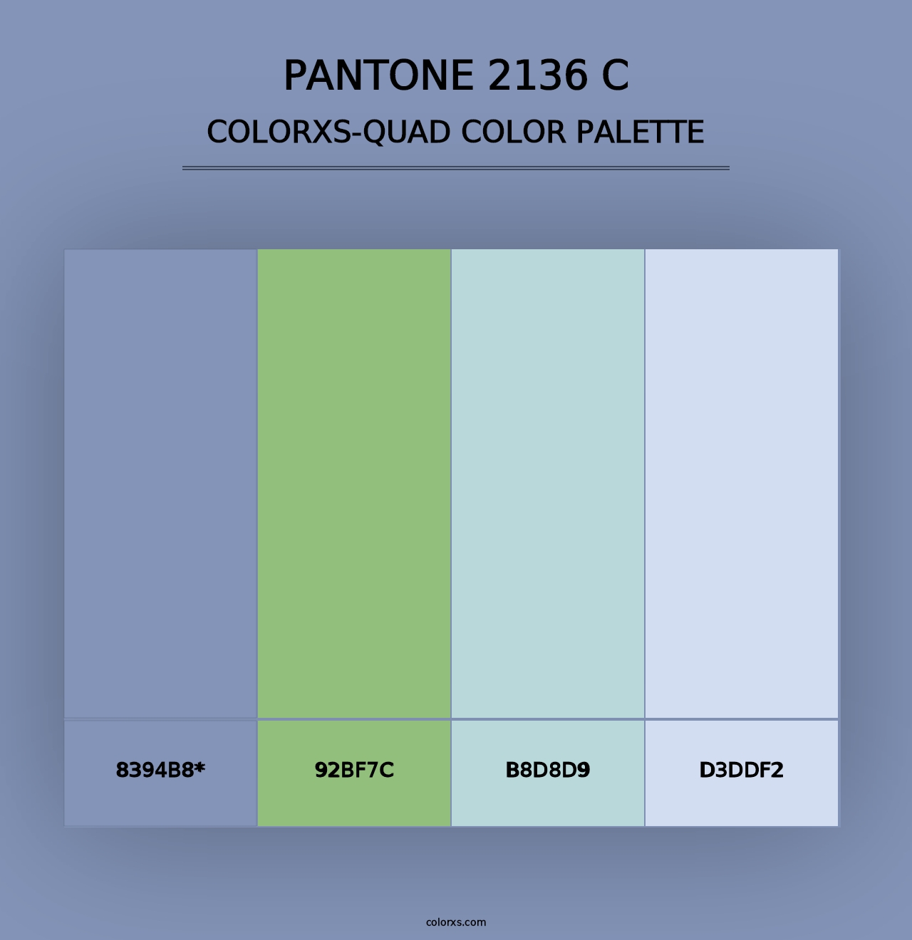 PANTONE 2136 C - Colorxs Quad Palette