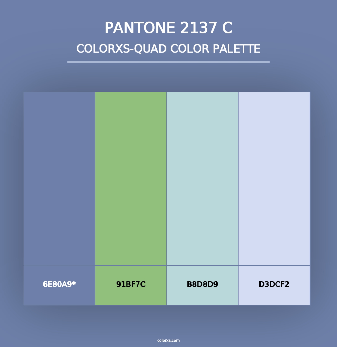 PANTONE 2137 C - Colorxs Quad Palette