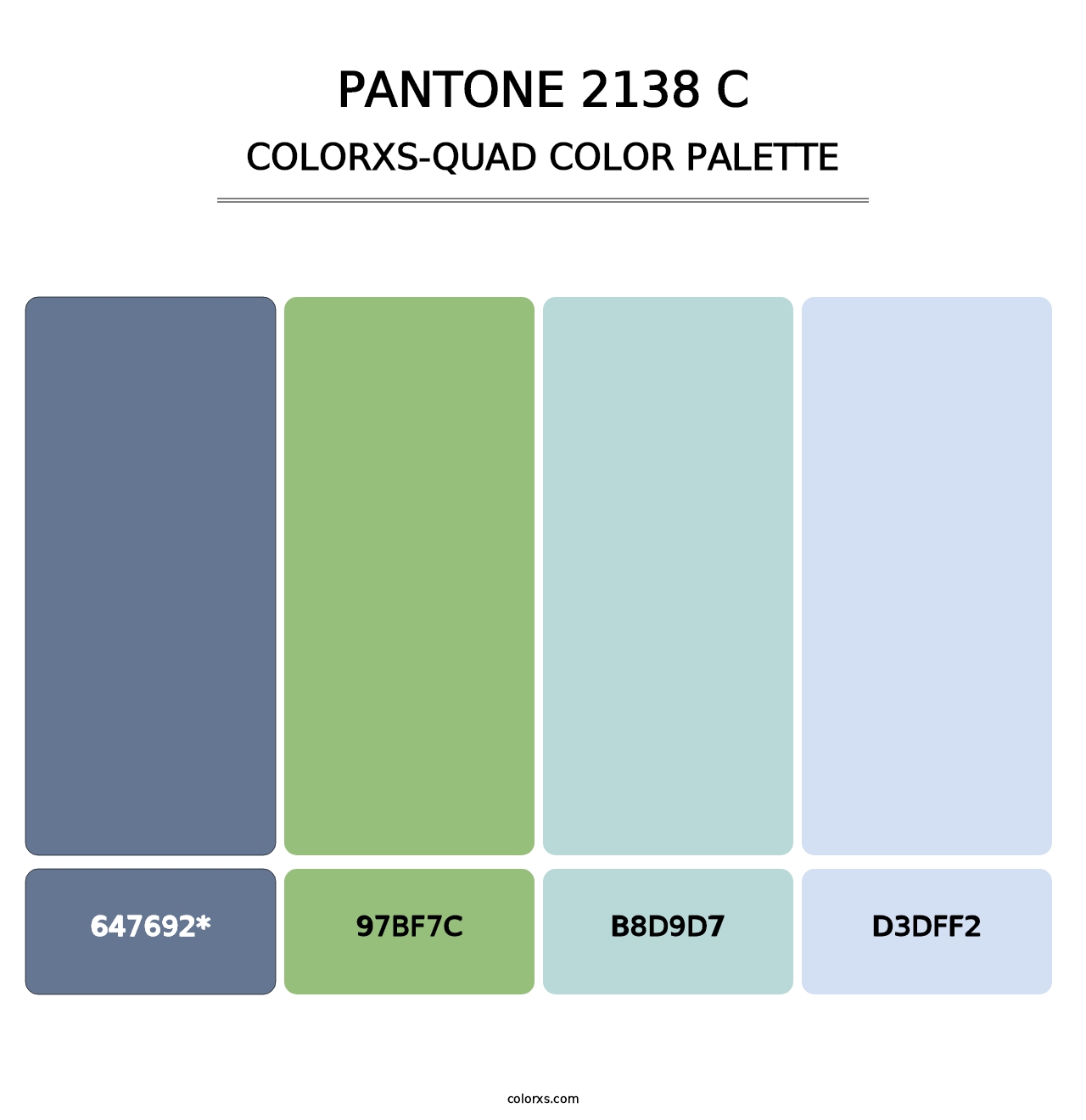 PANTONE 2138 C - Colorxs Quad Palette