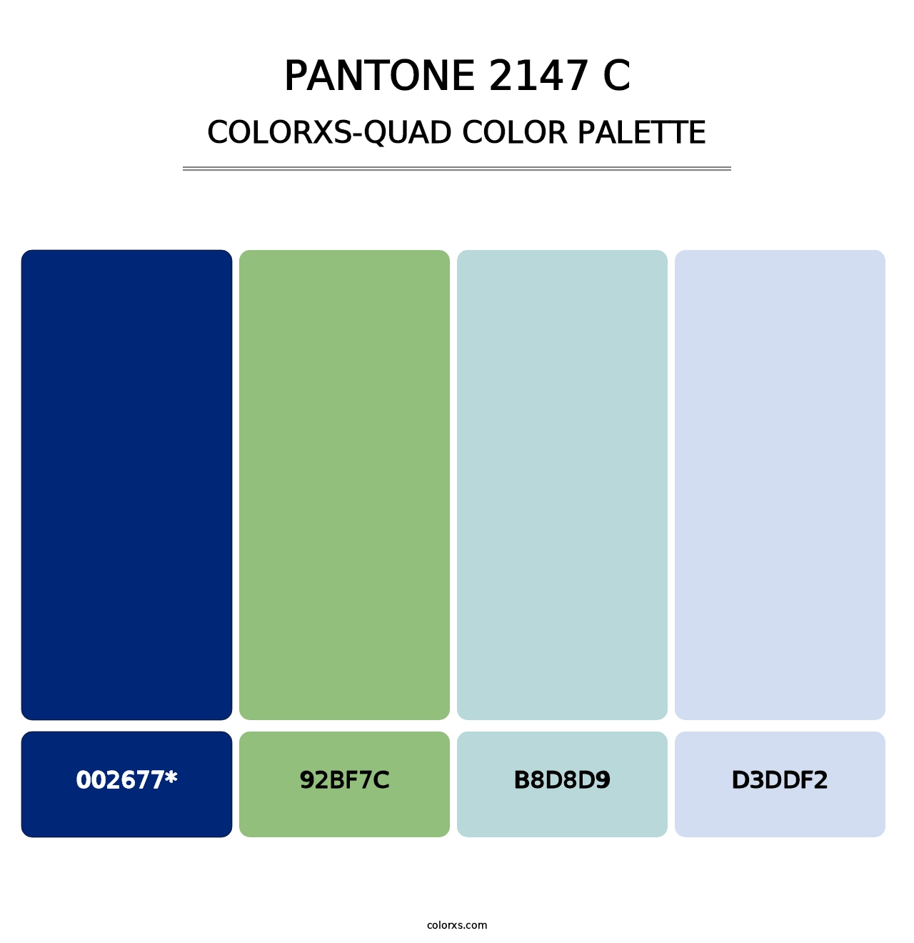 PANTONE 2147 C - Colorxs Quad Palette