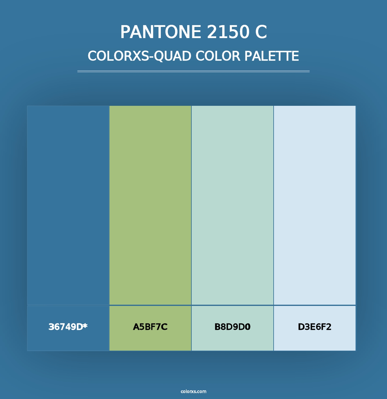 PANTONE 2150 C - Colorxs Quad Palette