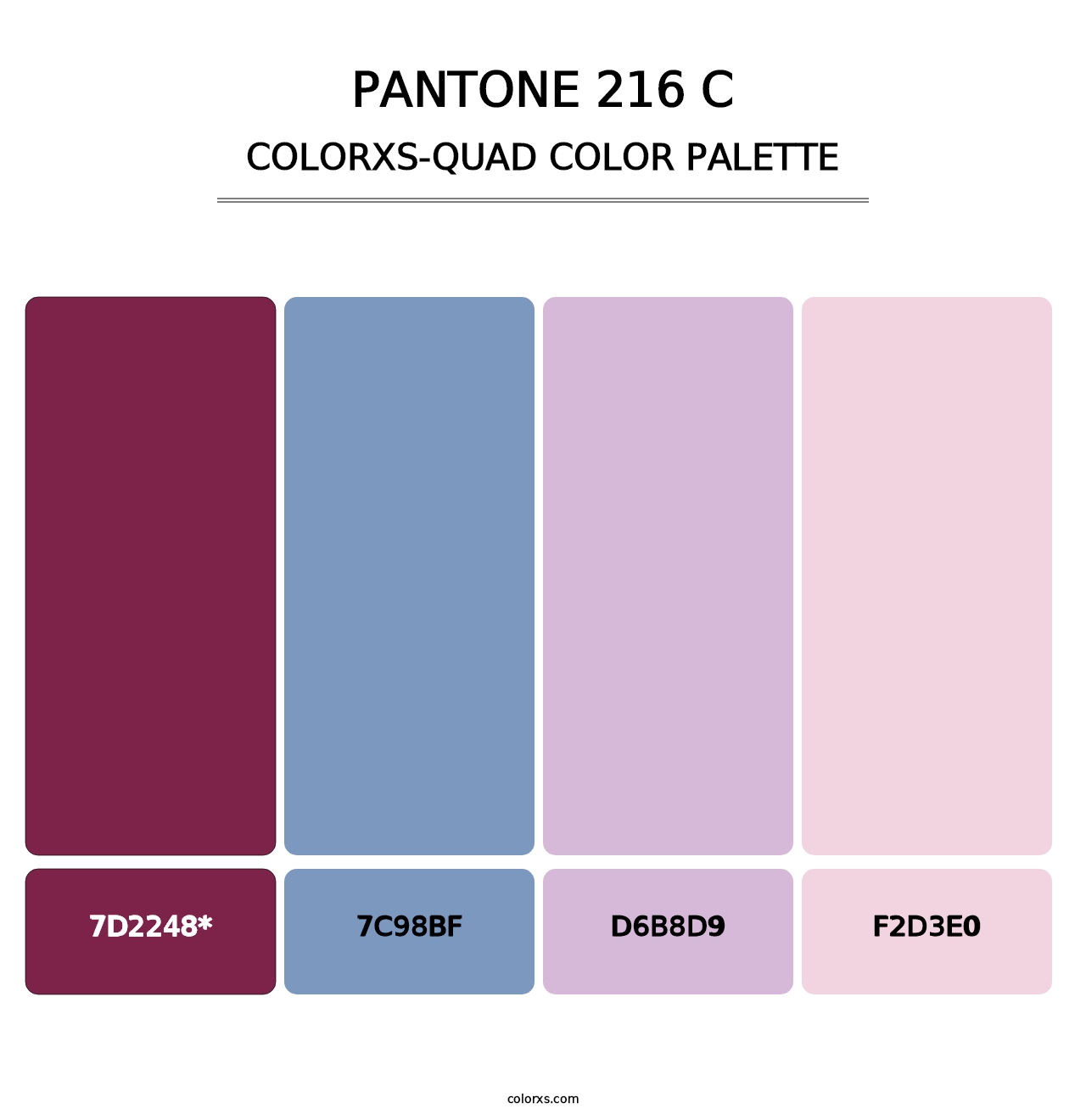 PANTONE 216 C - Colorxs Quad Palette