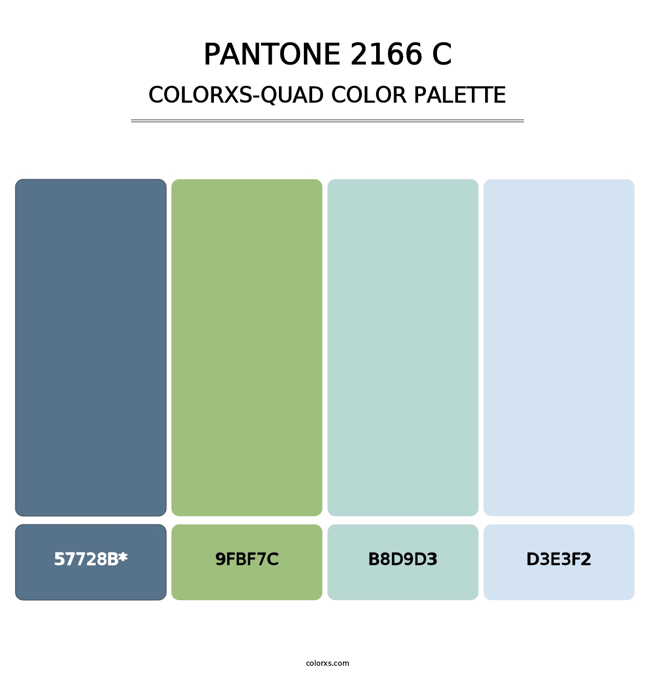 PANTONE 2166 C - Colorxs Quad Palette