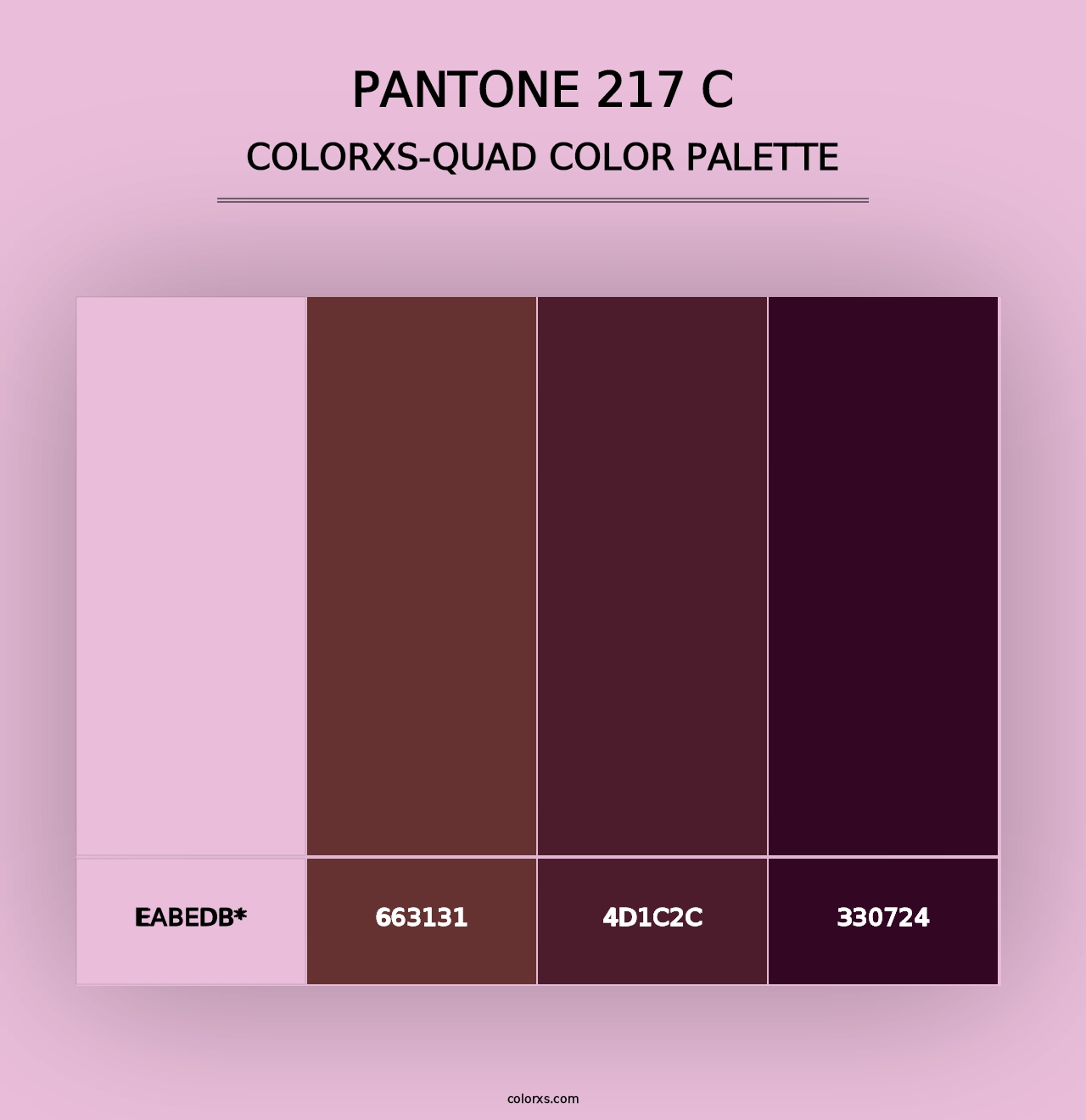 PANTONE 217 C - Colorxs Quad Palette