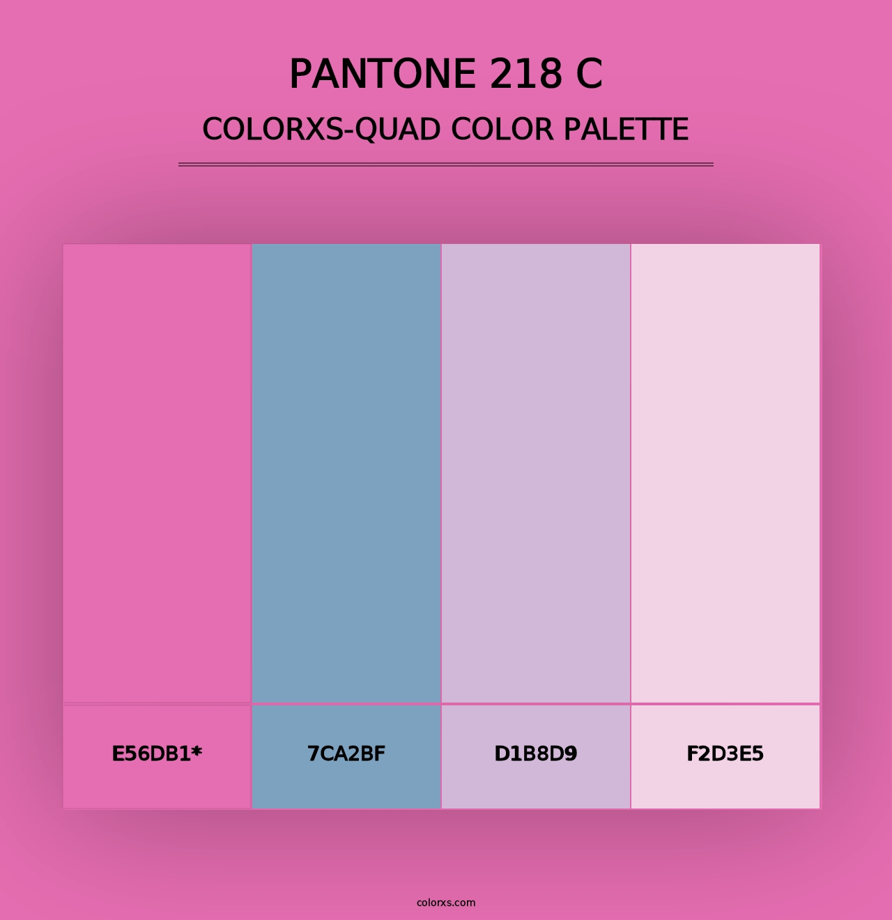 PANTONE 218 C - Colorxs Quad Palette