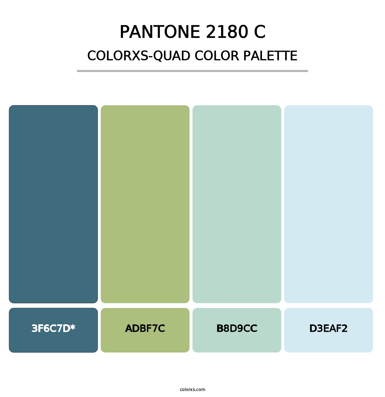 PANTONE 2180 C - Colorxs Quad Palette