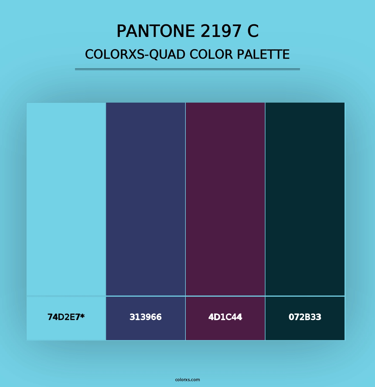 PANTONE 2197 C - Colorxs Quad Palette