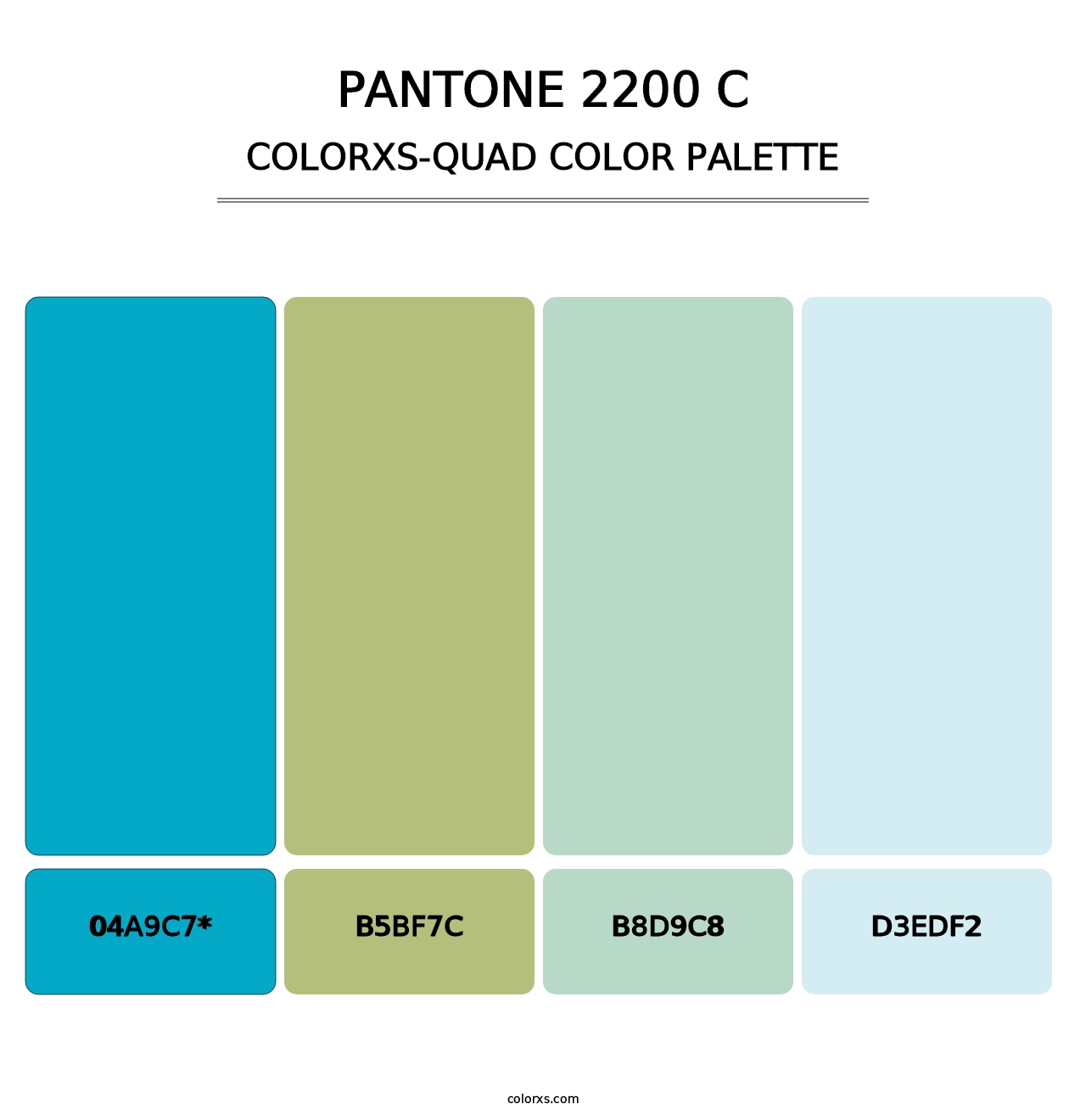 PANTONE 2200 C - Colorxs Quad Palette