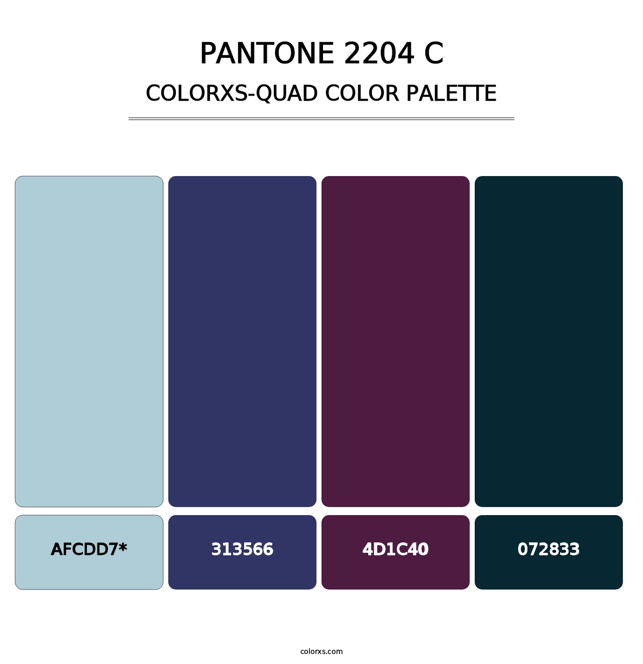 PANTONE 2204 C - Colorxs Quad Palette