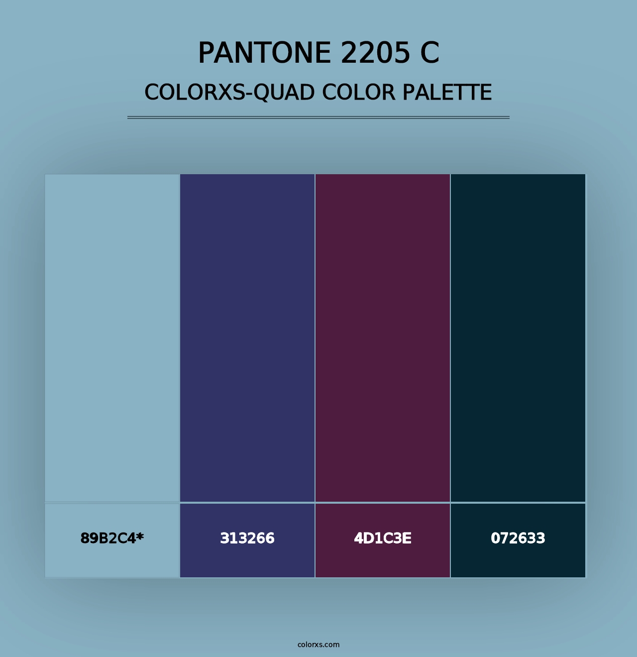 PANTONE 2205 C - Colorxs Quad Palette