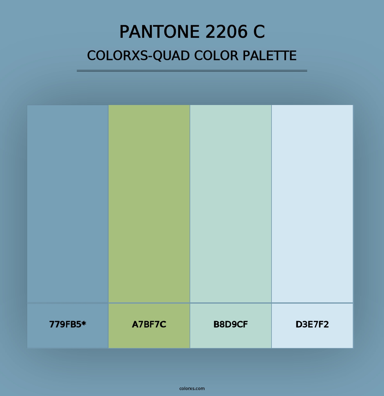 PANTONE 2206 C - Colorxs Quad Palette