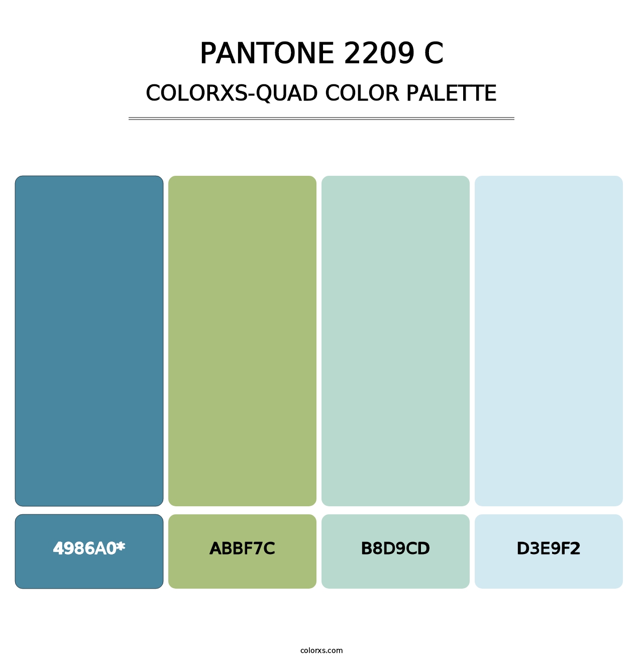 PANTONE 2209 C - Colorxs Quad Palette