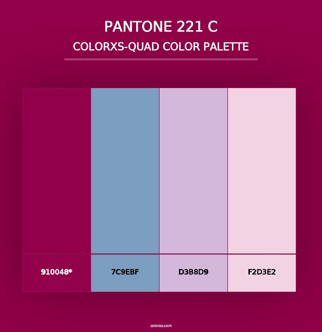 PANTONE 221 C - Colorxs Quad Palette