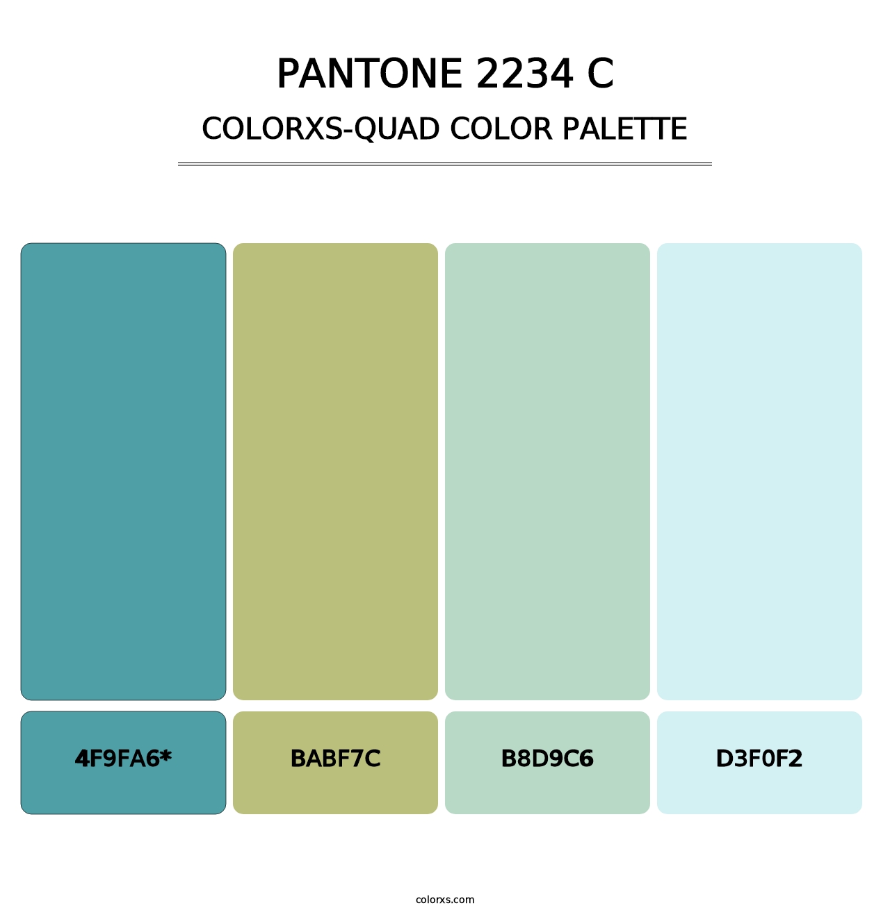 PANTONE 2234 C - Colorxs Quad Palette