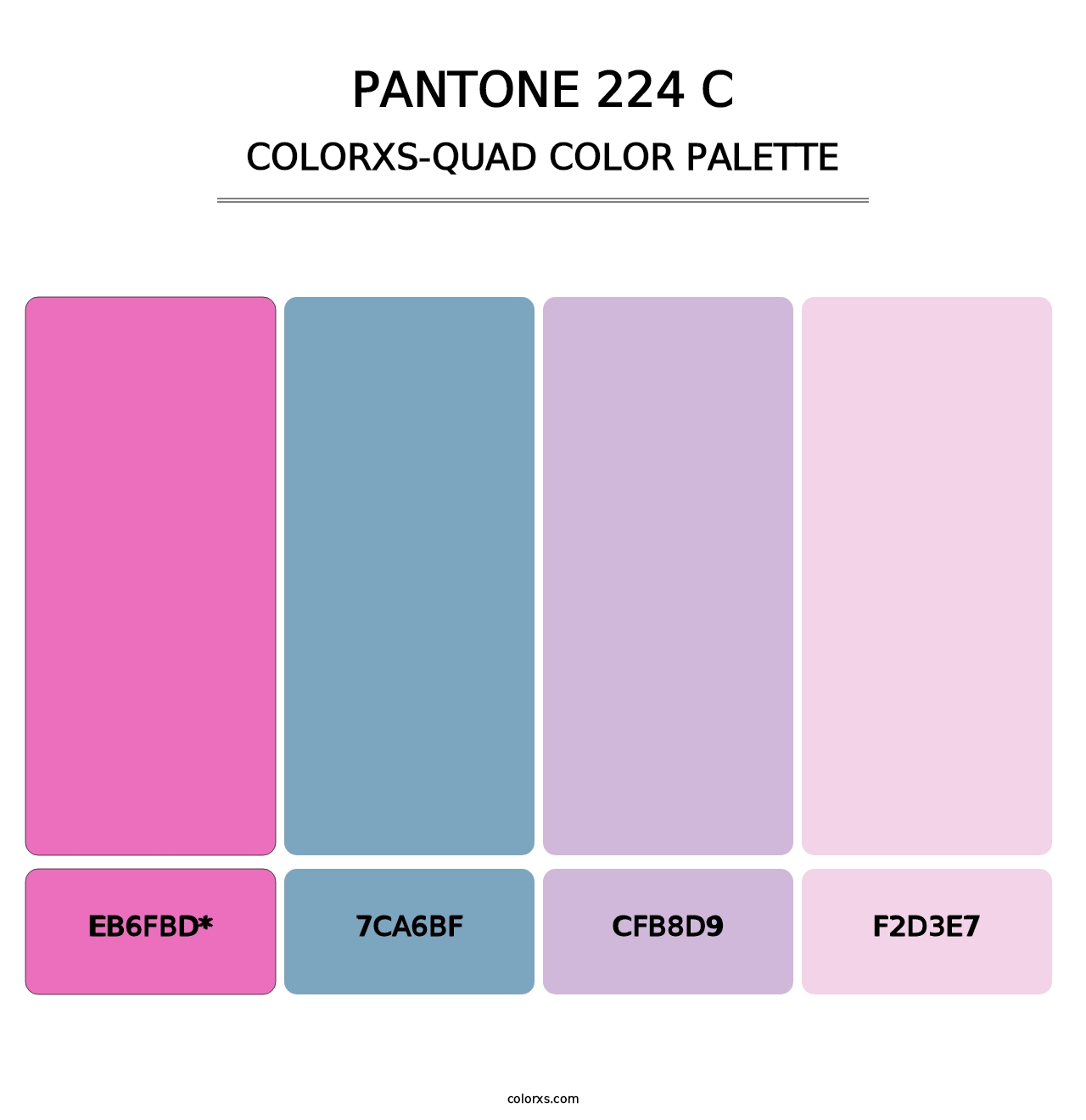 PANTONE 224 C - Colorxs Quad Palette