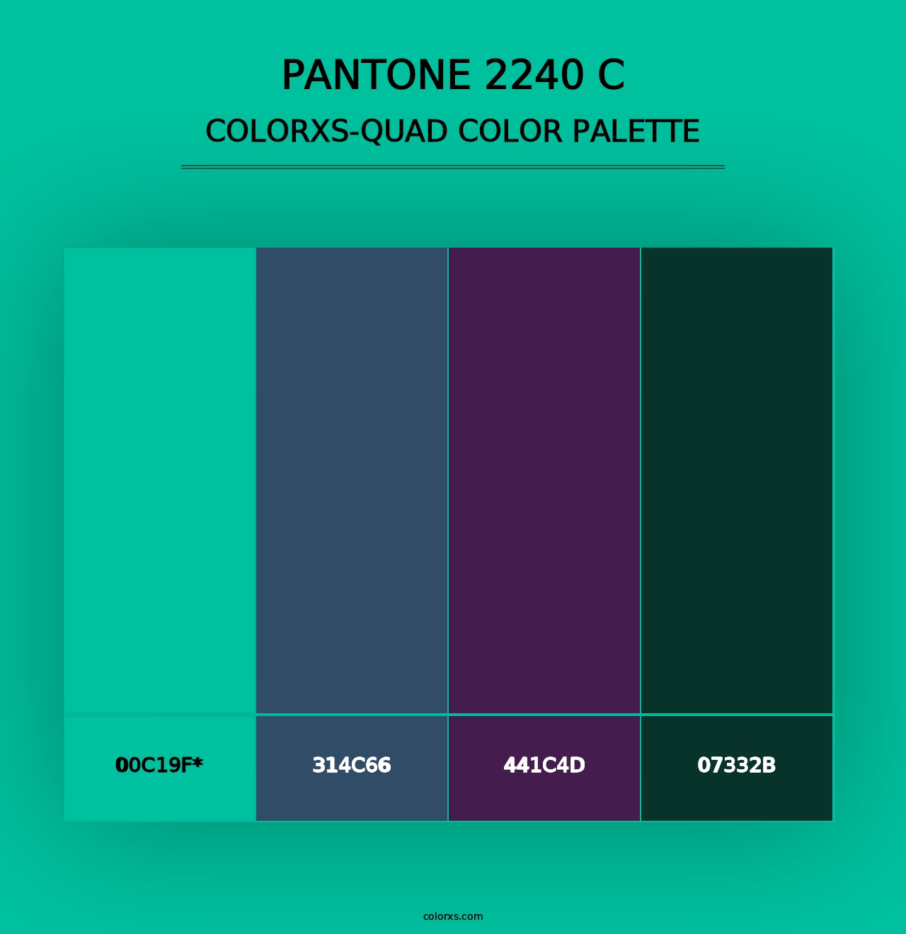 PANTONE 2240 C - Colorxs Quad Palette