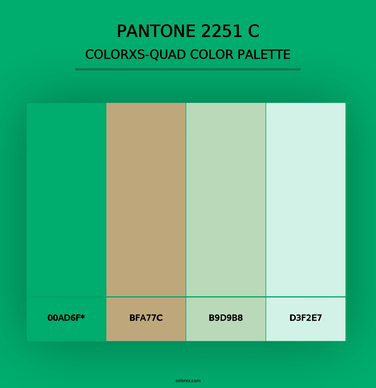 PANTONE 2251 C - Colorxs Quad Palette