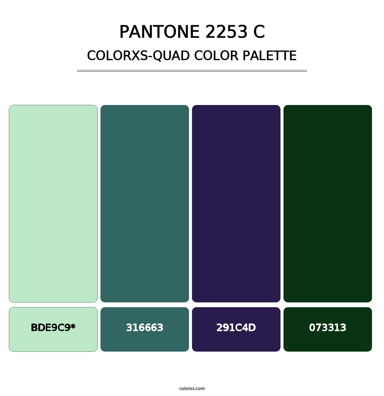 PANTONE 2253 C - Colorxs Quad Palette