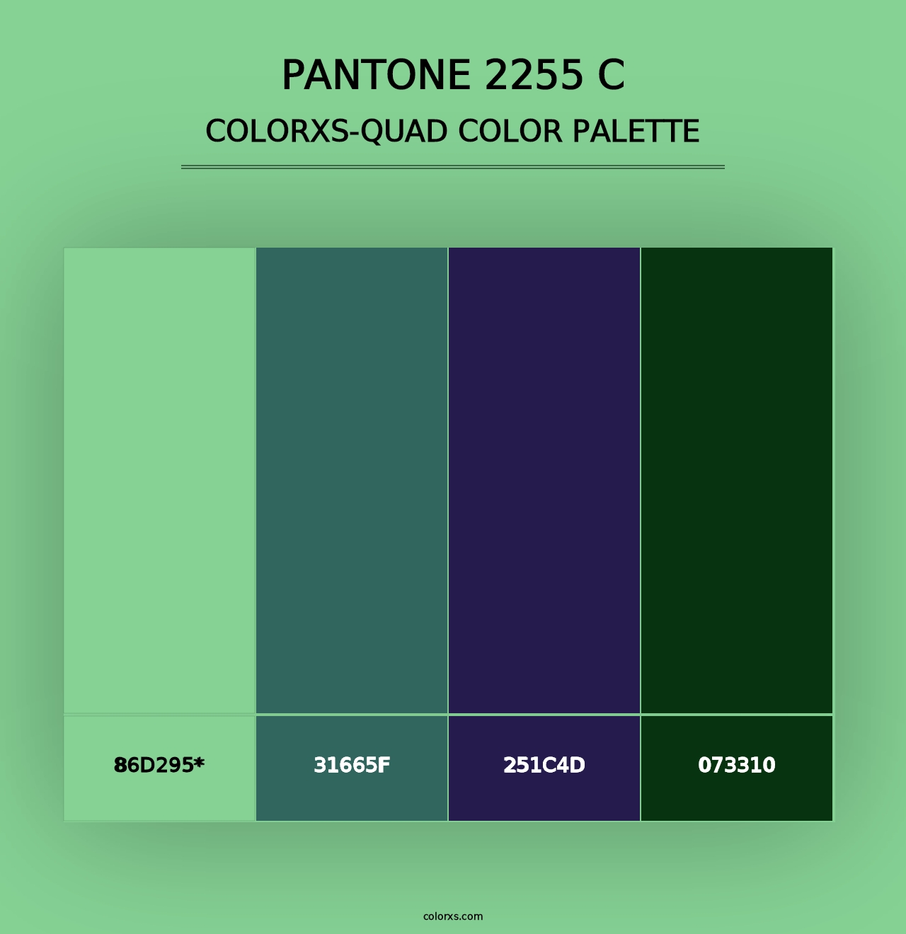 PANTONE 2255 C - Colorxs Quad Palette