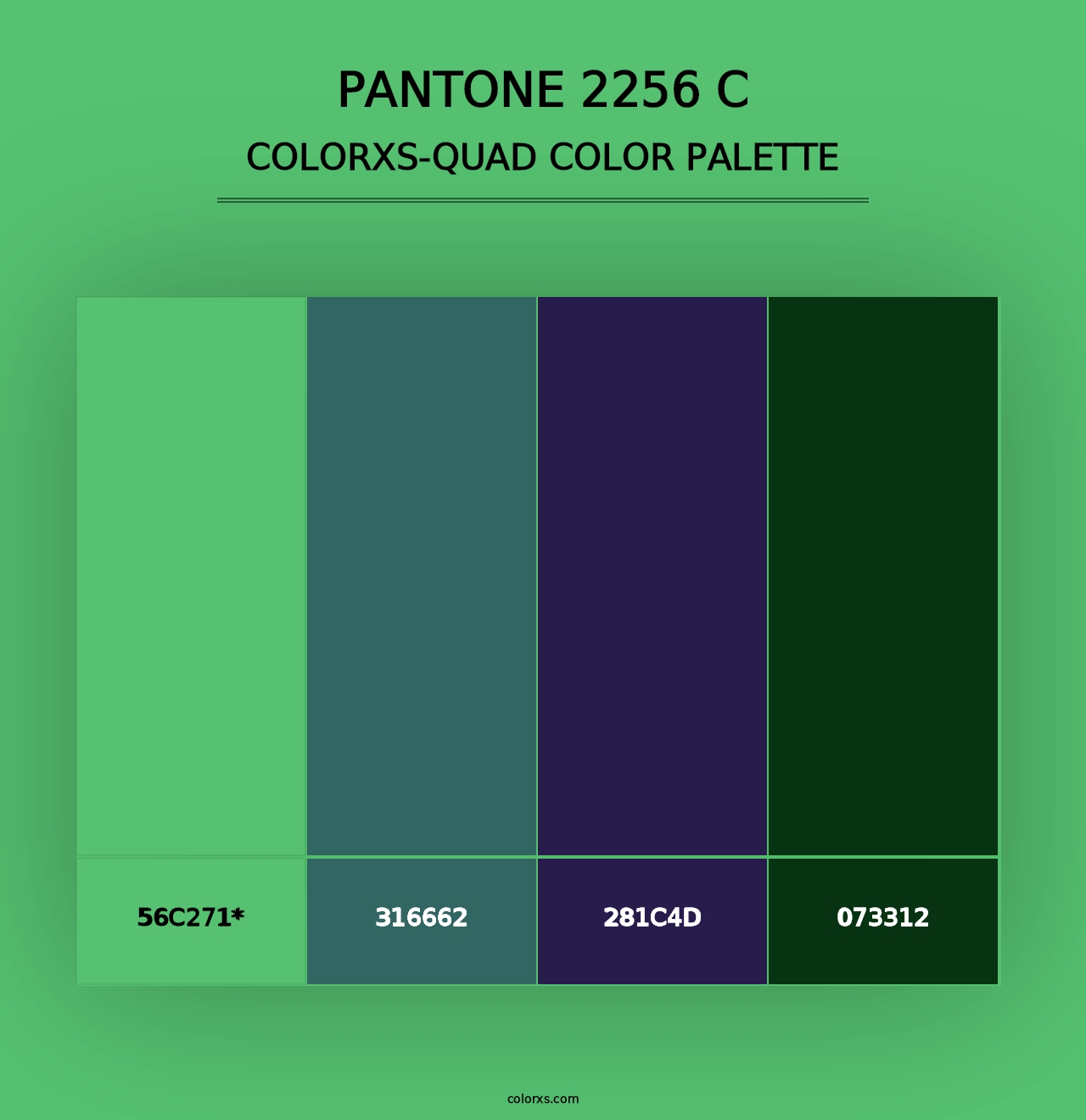 PANTONE 2256 C - Colorxs Quad Palette