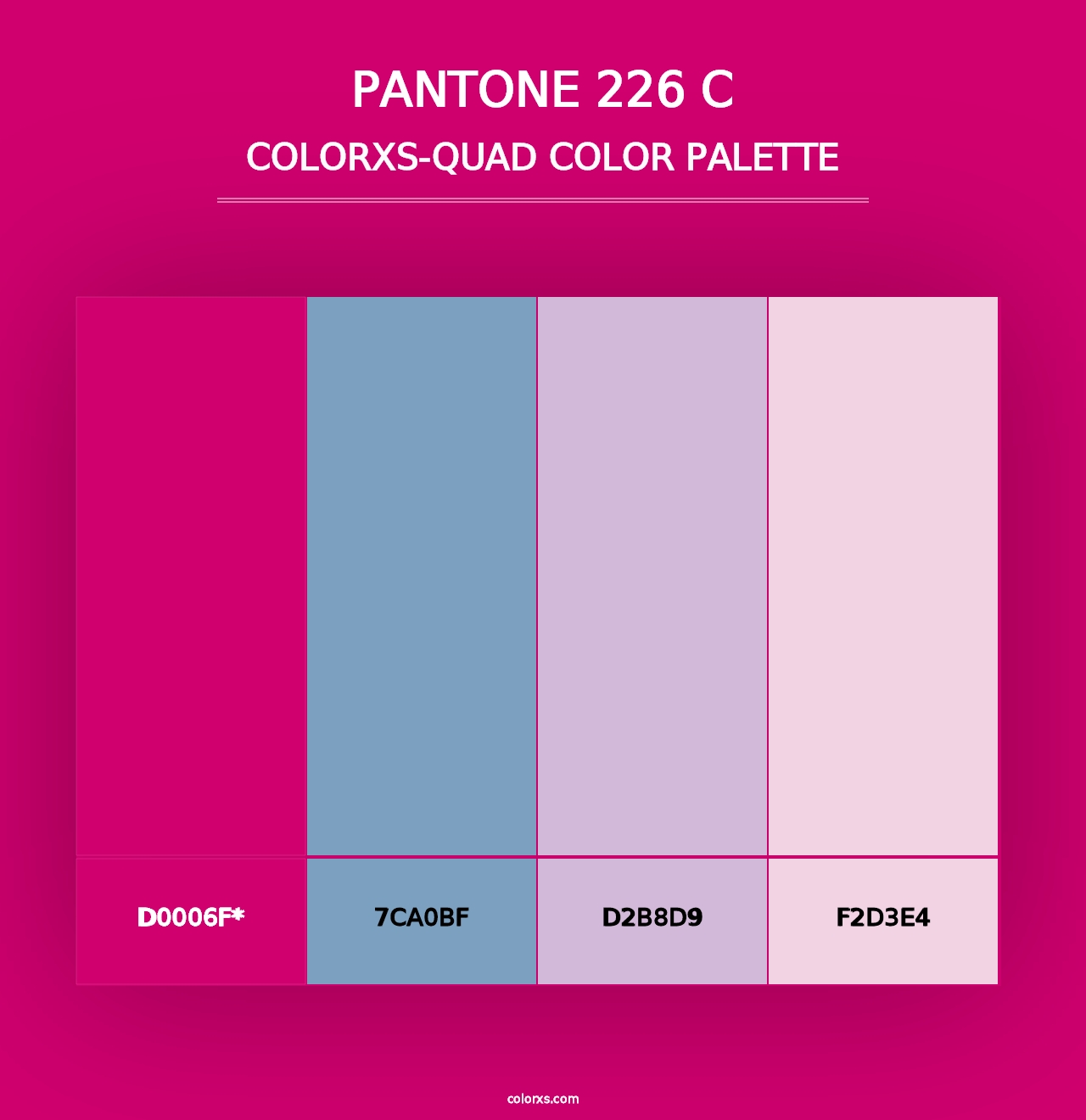 PANTONE 226 C - Colorxs Quad Palette