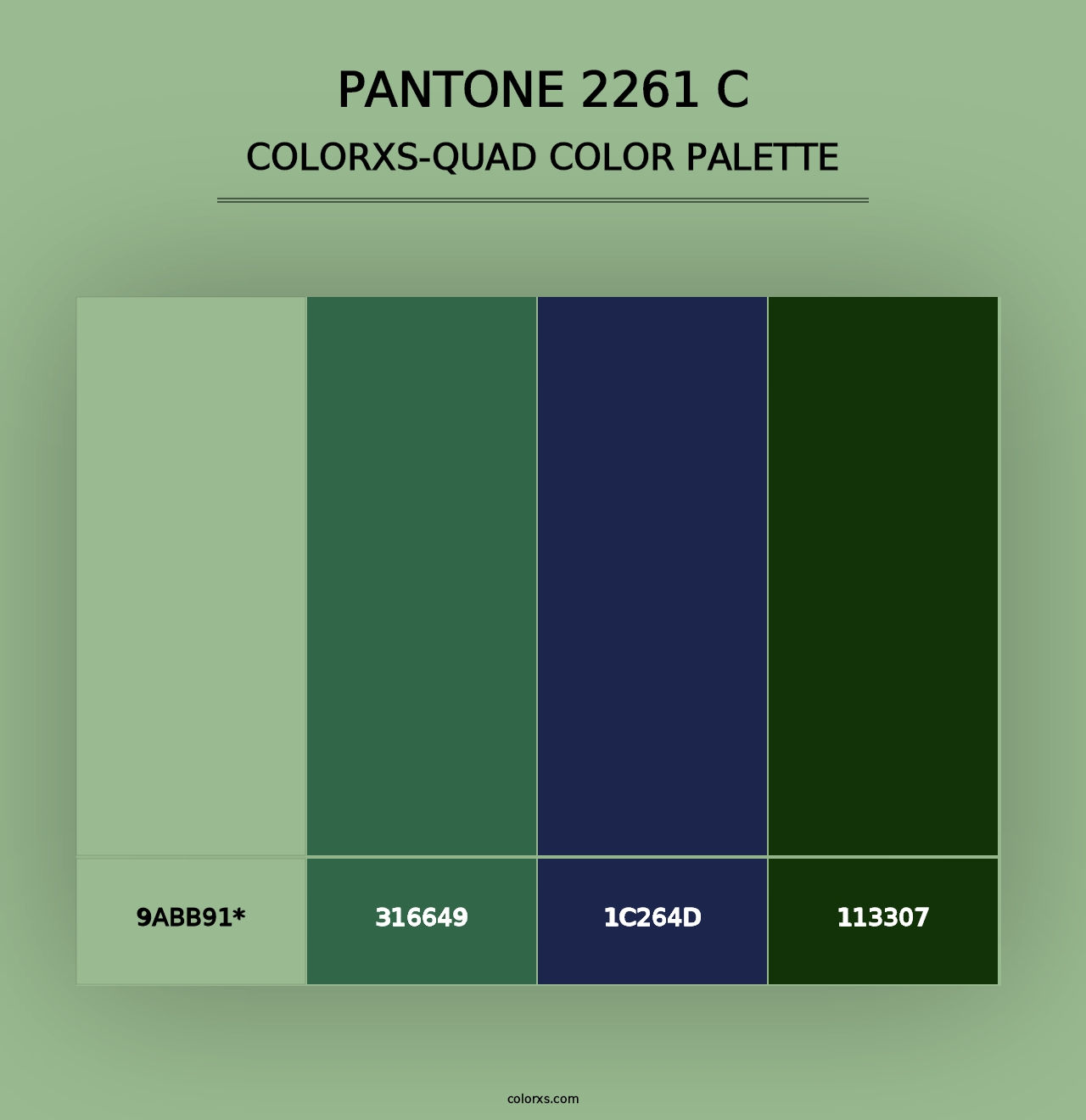 PANTONE 2261 C - Colorxs Quad Palette