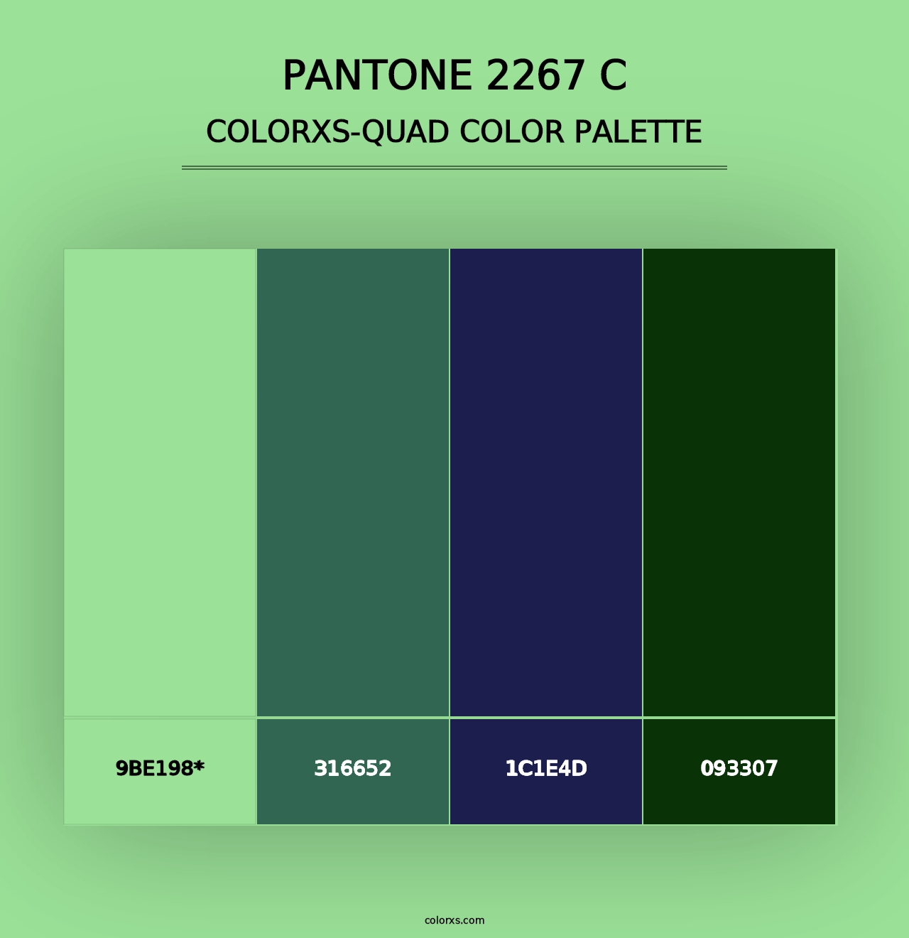 PANTONE 2267 C - Colorxs Quad Palette