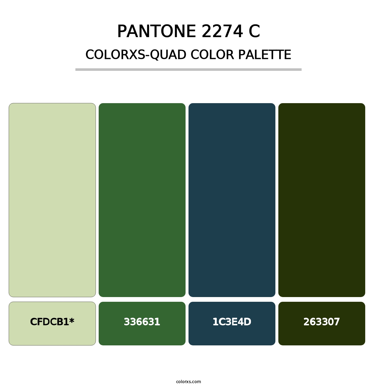 PANTONE 2274 C - Colorxs Quad Palette