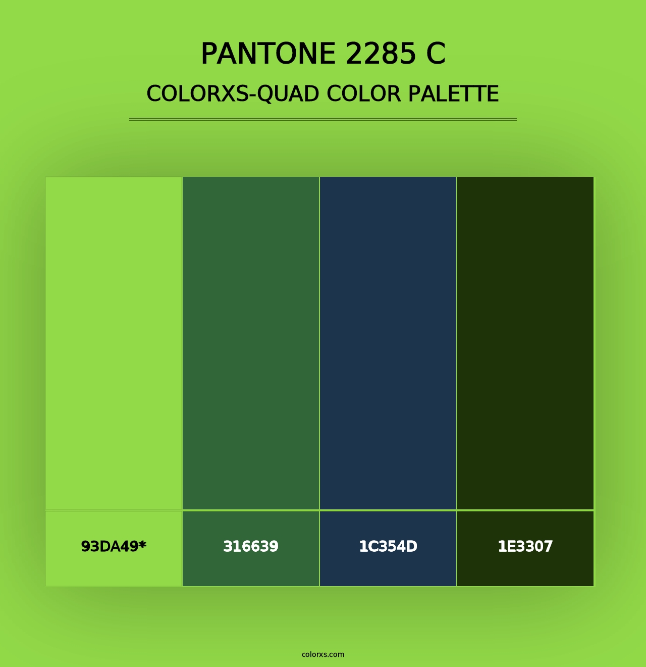 PANTONE 2285 C - Colorxs Quad Palette