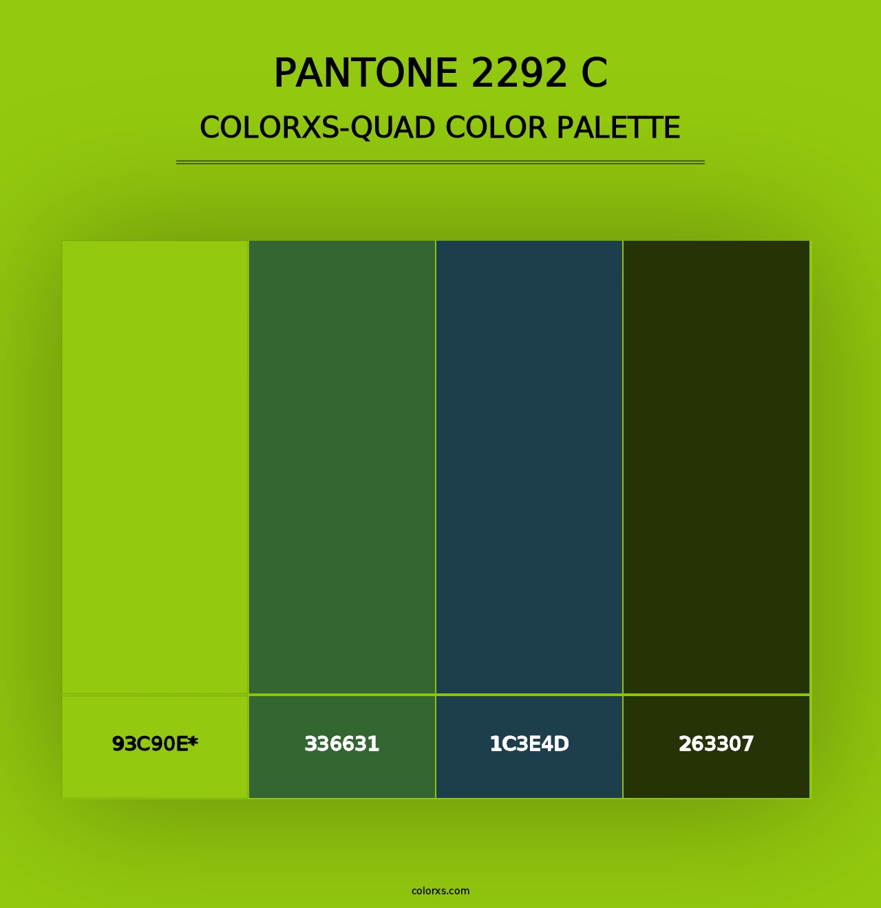 PANTONE 2292 C - Colorxs Quad Palette