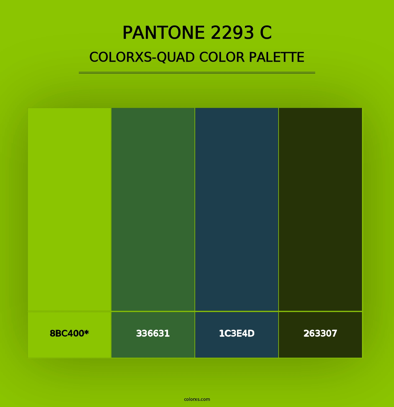 PANTONE 2293 C - Colorxs Quad Palette