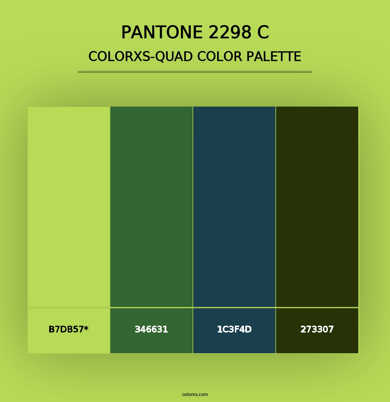 PANTONE 2298 C - Colorxs Quad Palette