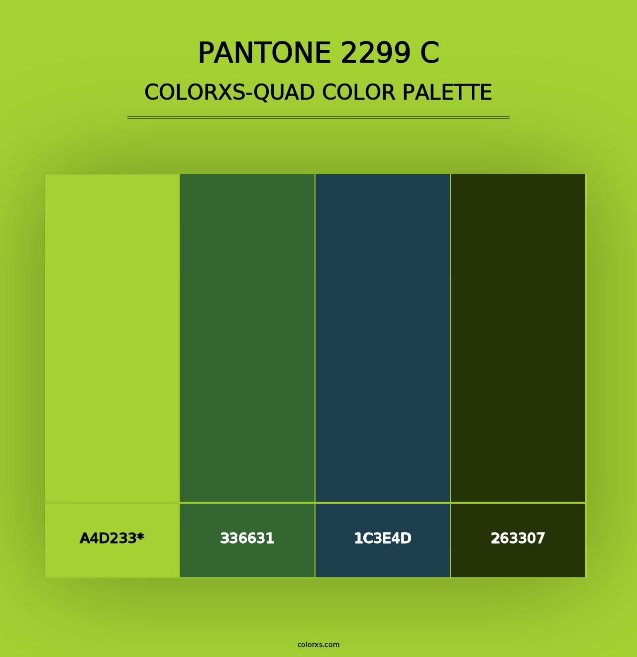 PANTONE 2299 C - Colorxs Quad Palette