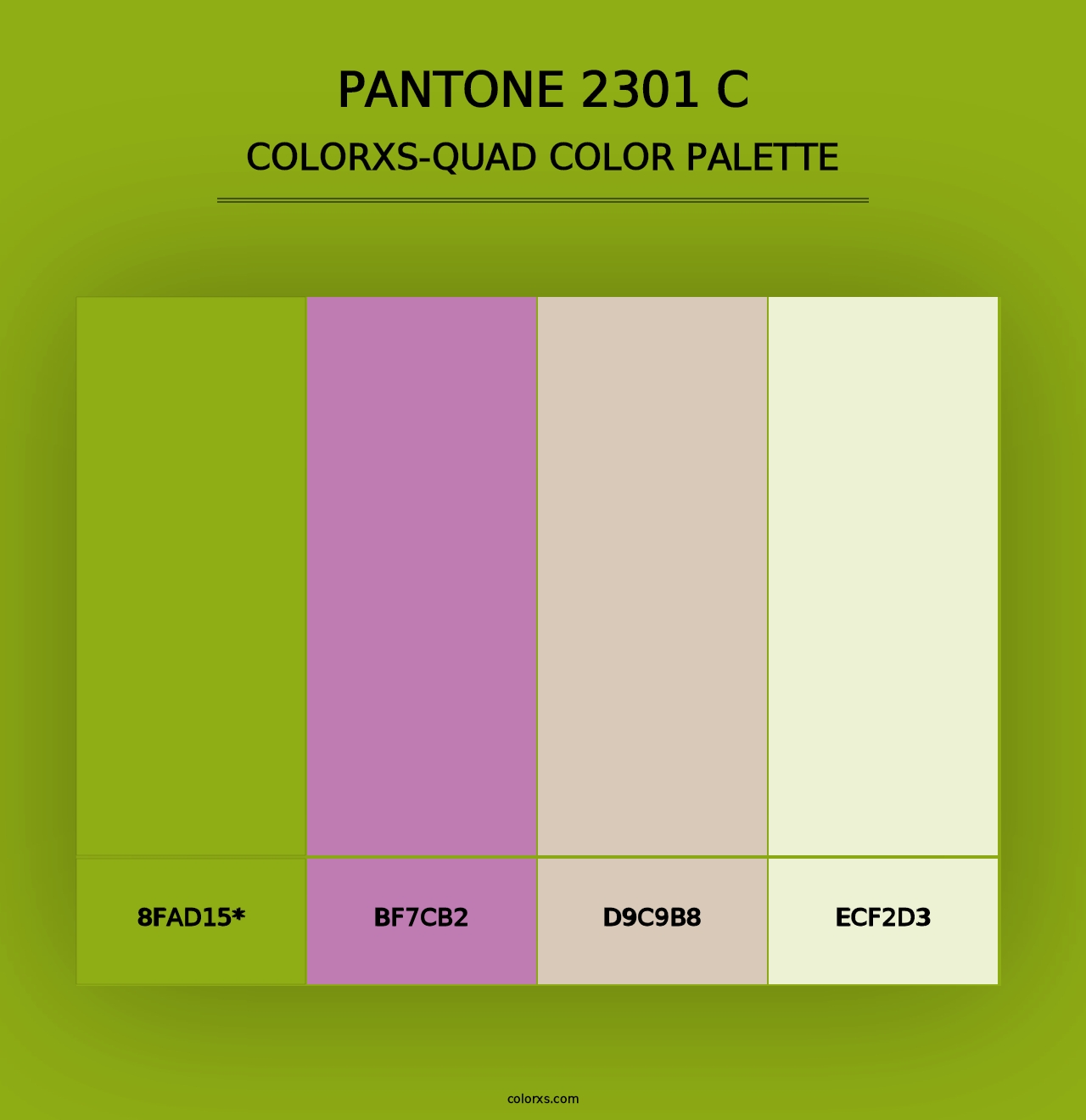 PANTONE 2301 C - Colorxs Quad Palette