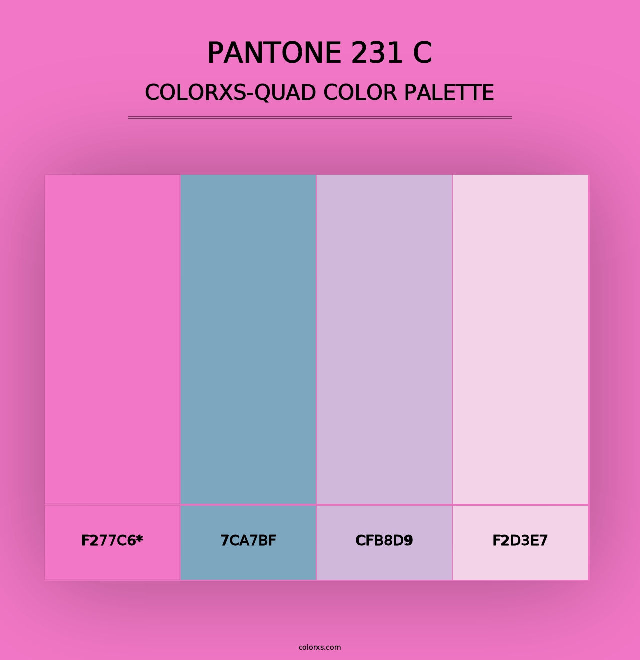 PANTONE 231 C - Colorxs Quad Palette