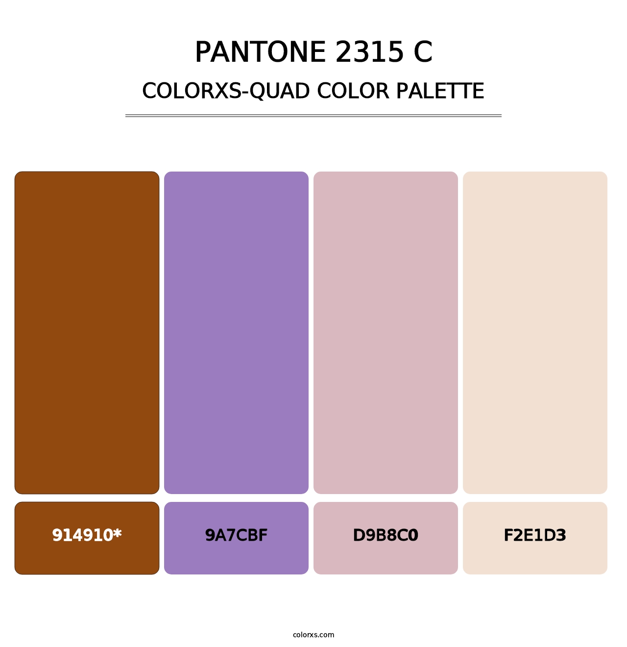 PANTONE 2315 C - Colorxs Quad Palette