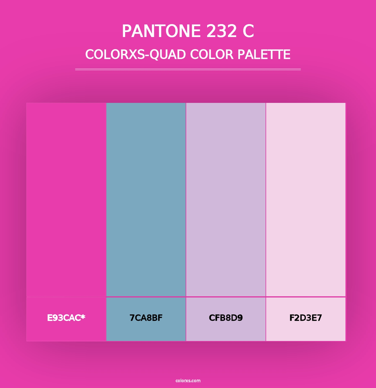 PANTONE 232 C - Colorxs Quad Palette