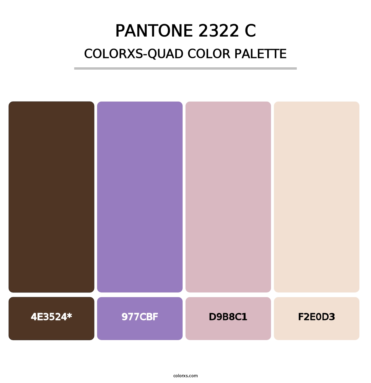 PANTONE 2322 C - Colorxs Quad Palette