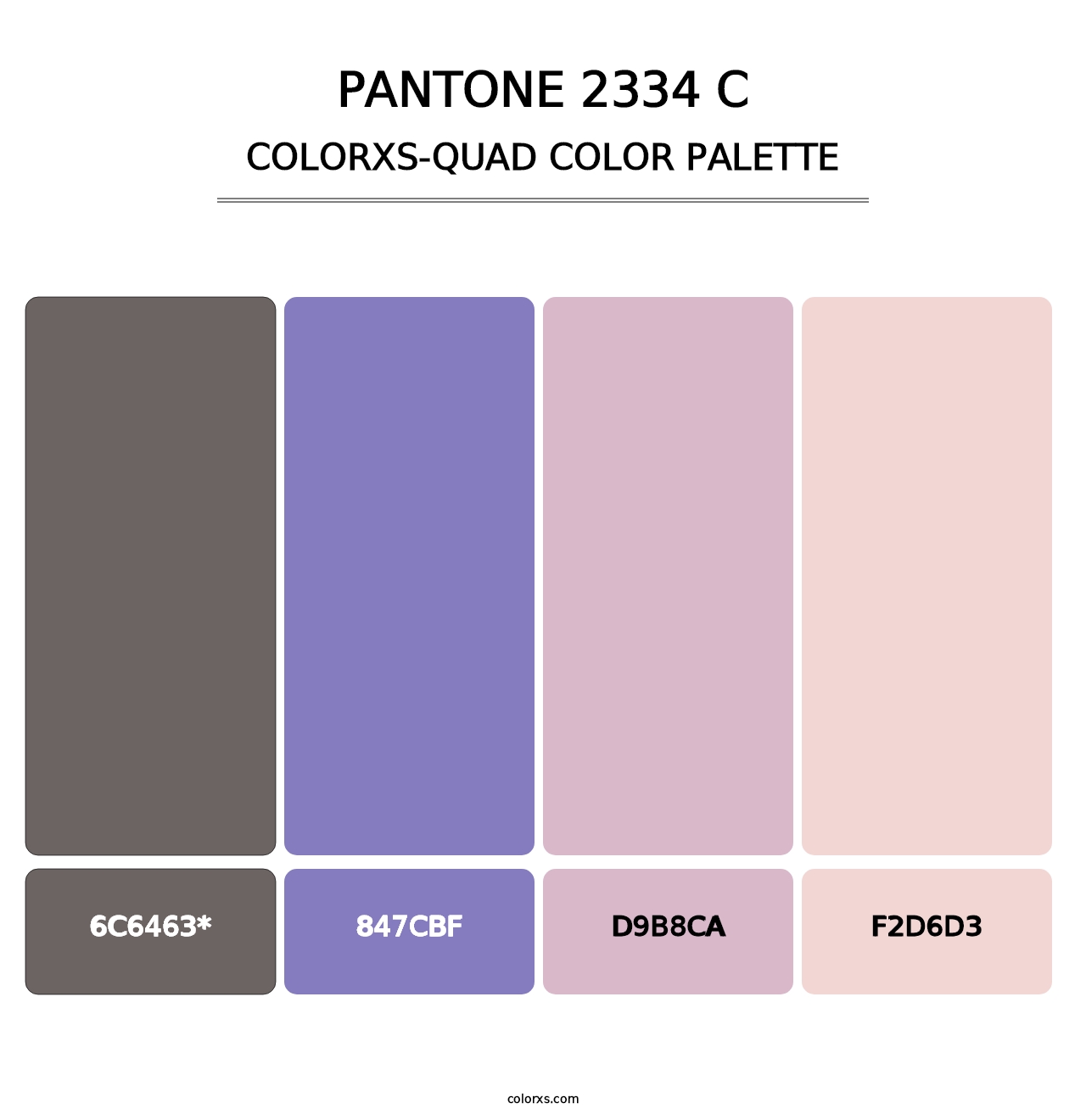 PANTONE 2334 C - Colorxs Quad Palette