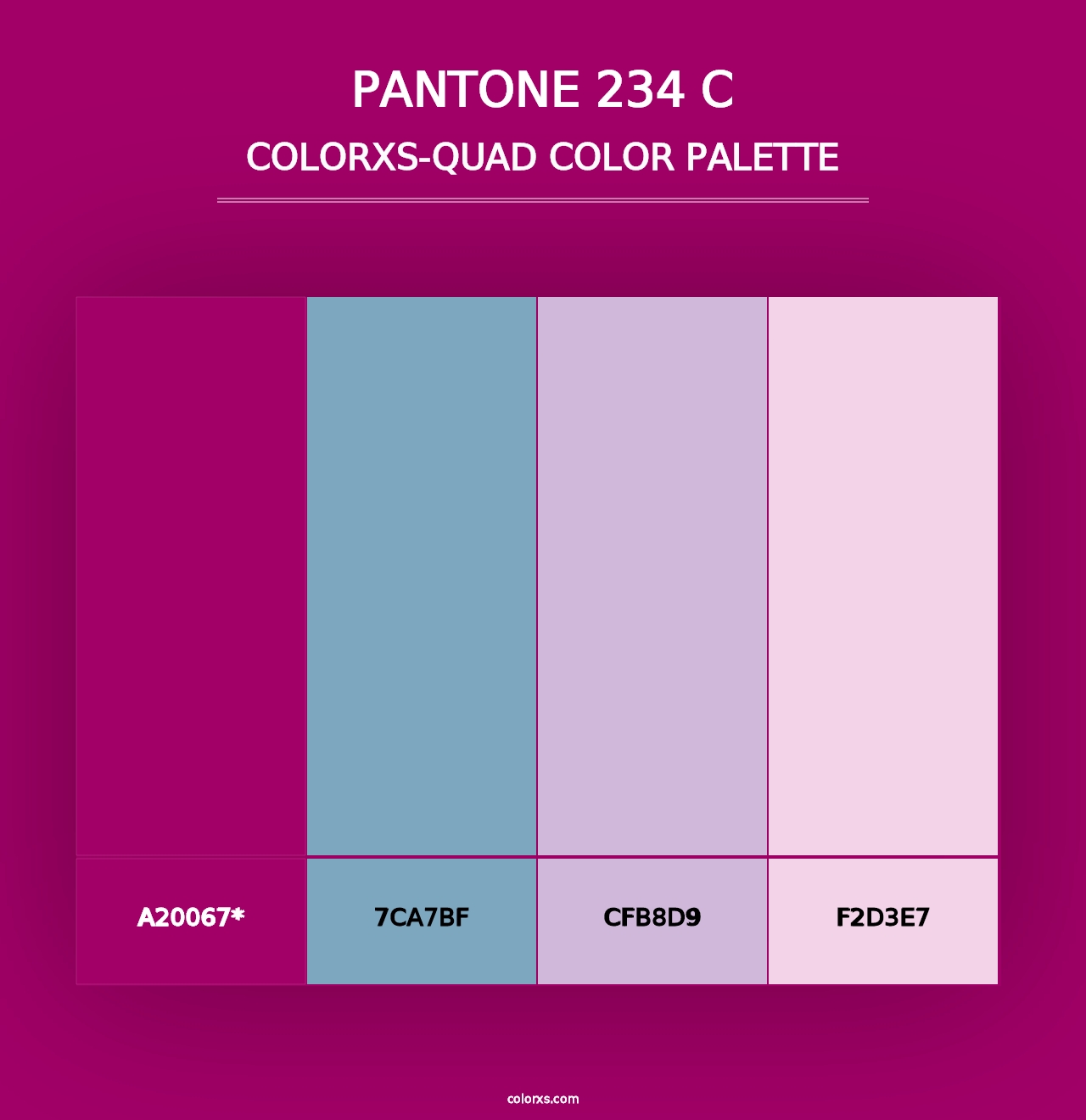 PANTONE 234 C - Colorxs Quad Palette