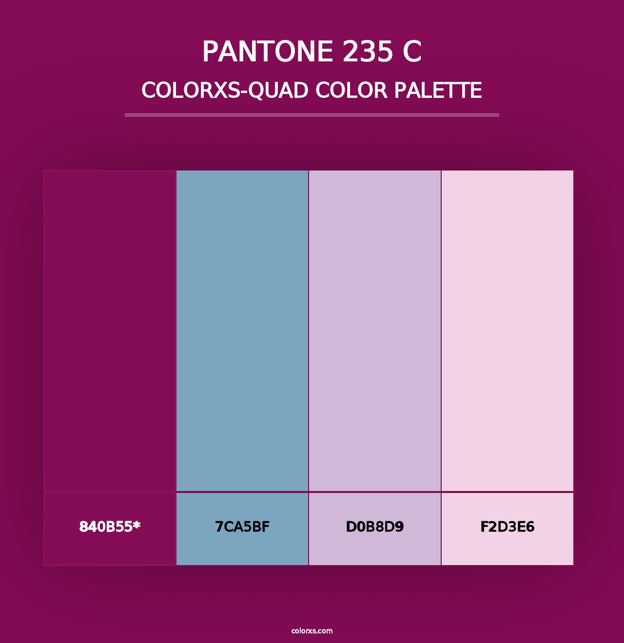 PANTONE 235 C - Colorxs Quad Palette