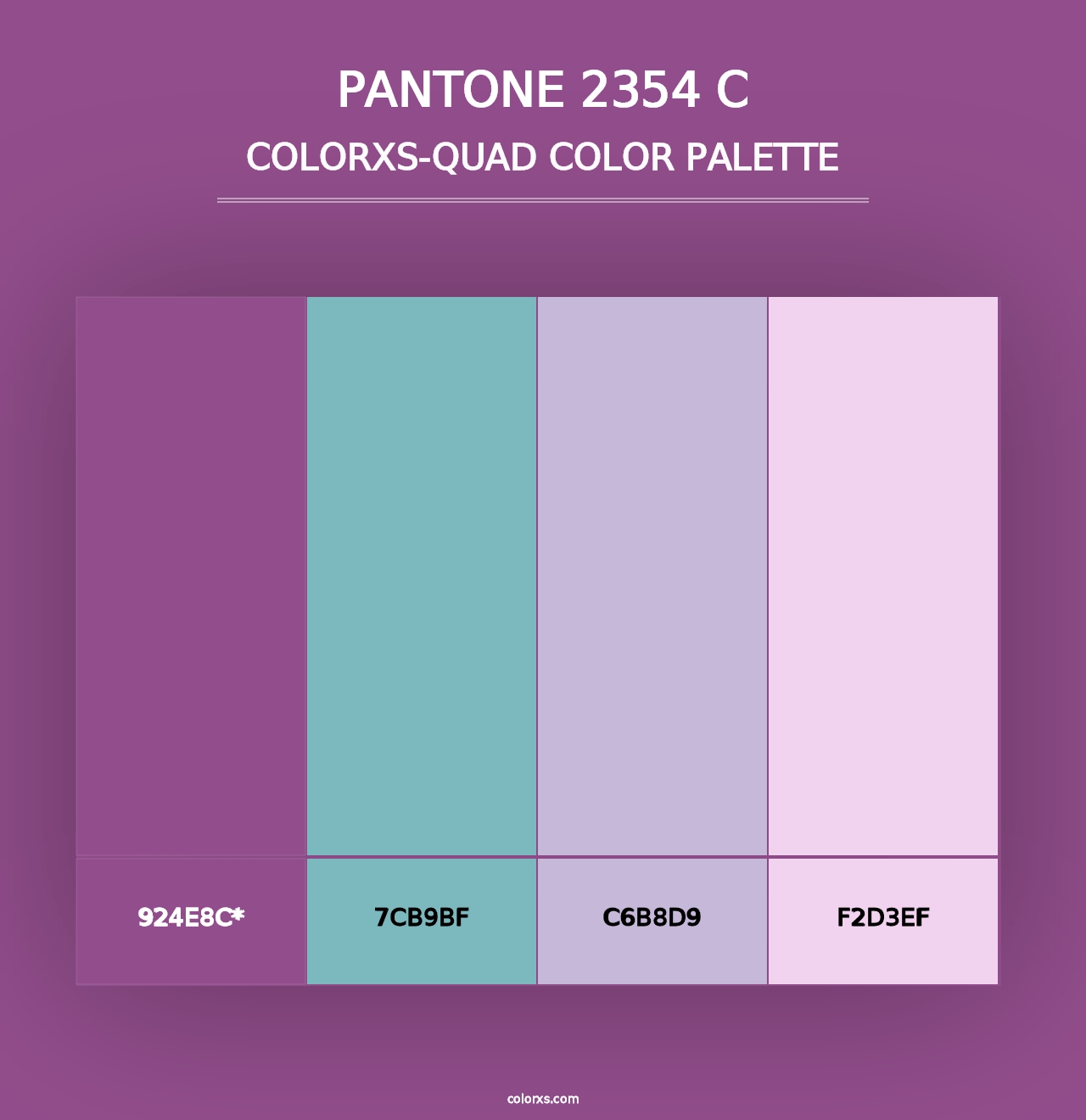 PANTONE 2354 C - Colorxs Quad Palette