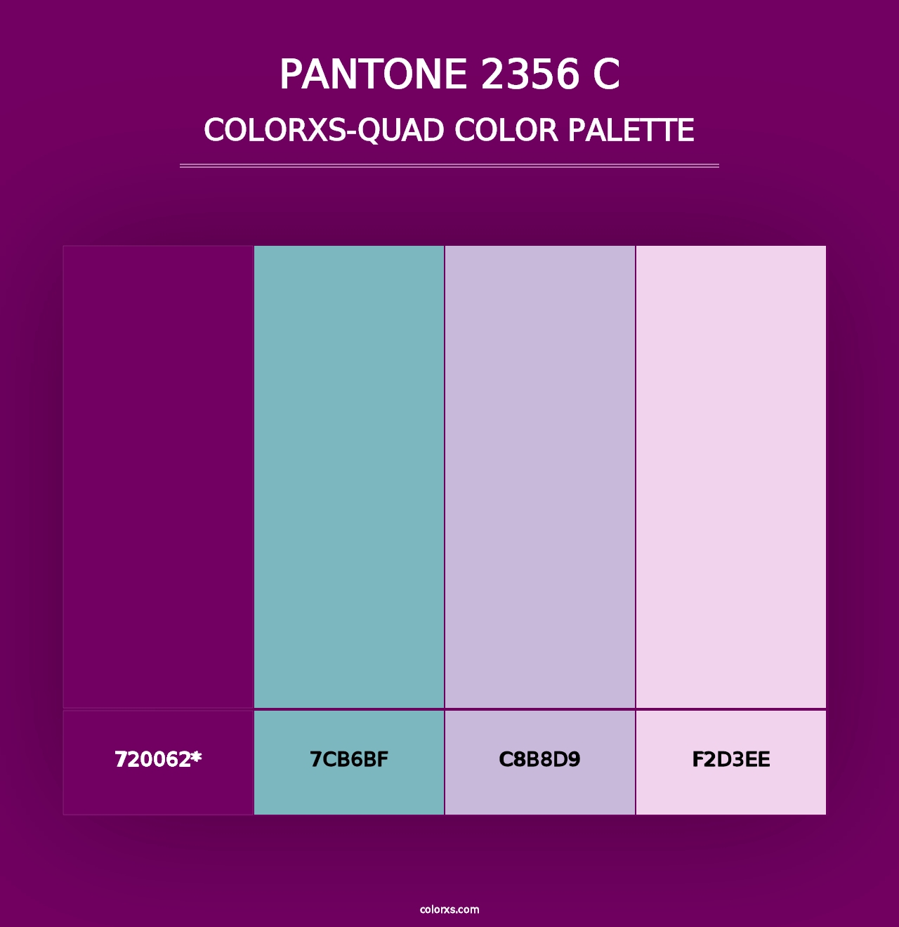 PANTONE 2356 C - Colorxs Quad Palette