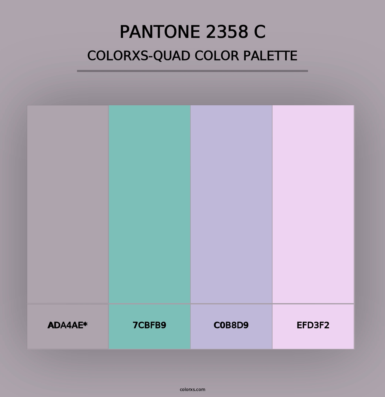 PANTONE 2358 C - Colorxs Quad Palette