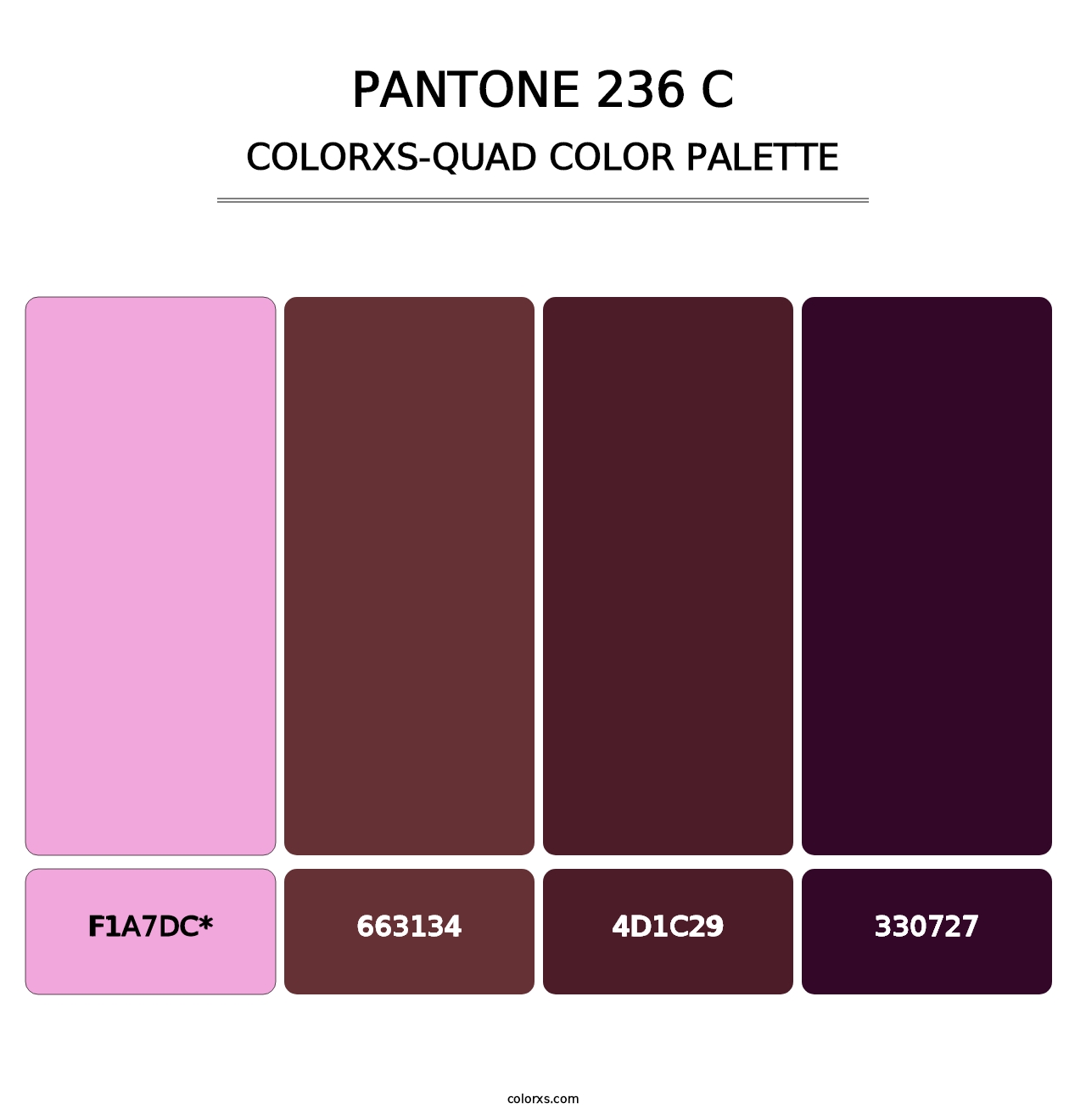 PANTONE 236 C - Colorxs Quad Palette