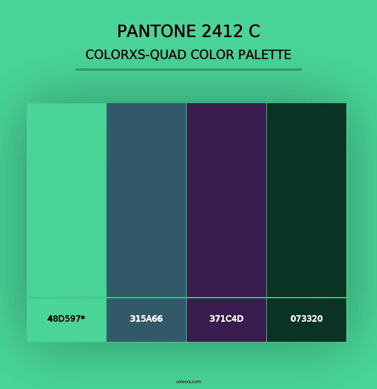 PANTONE 2412 C - Colorxs Quad Palette