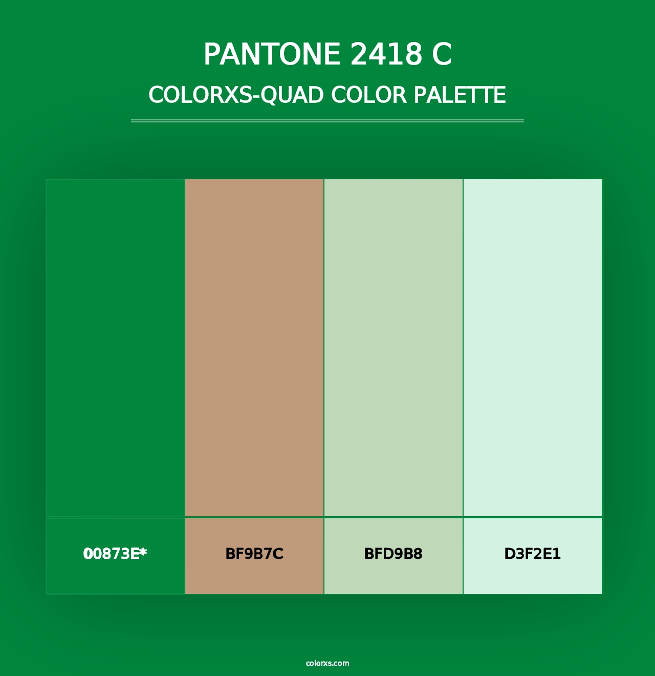 PANTONE 2418 C - Colorxs Quad Palette