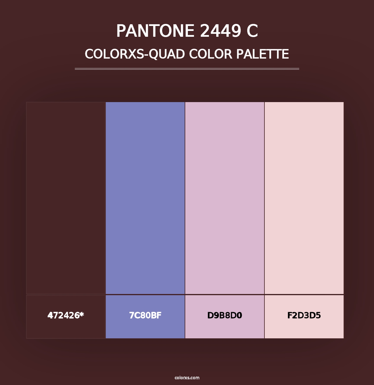 PANTONE 2449 C - Colorxs Quad Palette