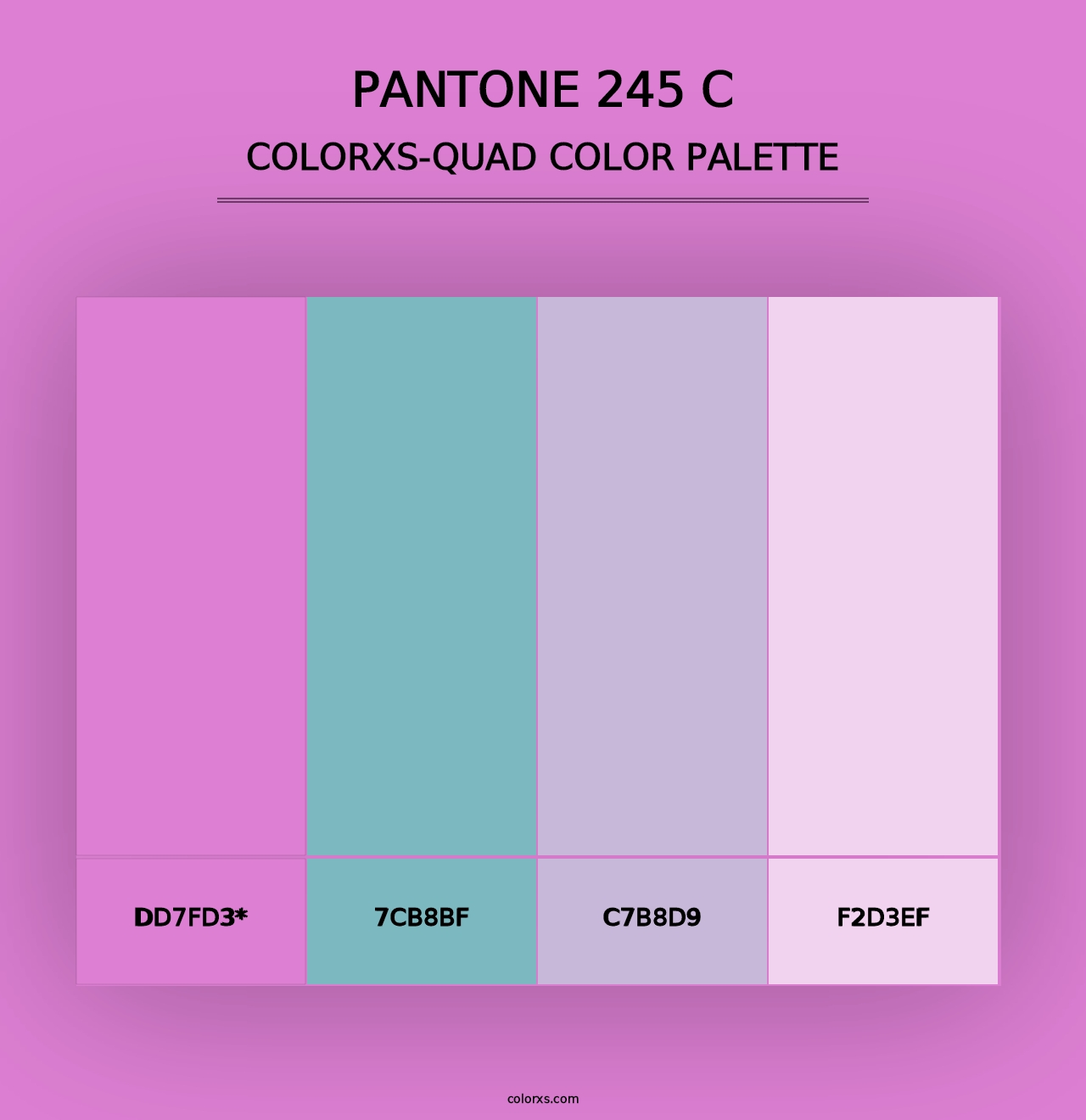 PANTONE 245 C - Colorxs Quad Palette